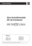 mundoclima MUCR 24 HF Installation manual