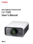 Canon LV-7585 User`s manual