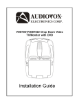 Audiovox VOD1022 Installation guide