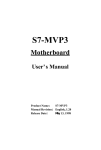 Micronics 60/66MHz User`s manual