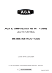 AGA 13 AMP RETRO-FIT WITH AIMS User guide
