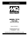 MULTIQUIP tp7X Specifications