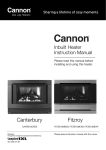 Cannon Fitzroy Instruction manual