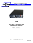 Mentor radio M15 Owner`s manual