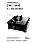 Craftsman 118.22320 Operator`s manual