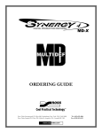 Ross Synergy 2 SD Operator`s manual