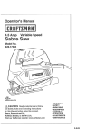 Craftsman 320.17234 Operator`s manual