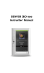 Denver EBO-700 Instruction manual
