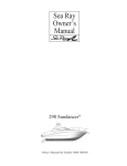 Sea Ray 290 Sundancer Owner`s manual