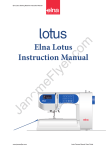 ELNA Lotus Instruction manual