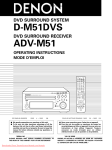Denon ADV-M51 User guide