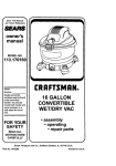 Craftsman 113.170160 Owner`s manual