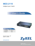 ZyXEL Communications MES-2110 User`s guide