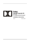 Dolby Laboratories UEX/650 Installation manual