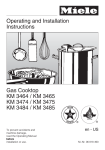 Miele KM 542 Product specifications