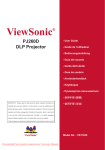ViewSonic PJ260D - XGA DLP Projector User guide