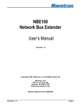 Maretron NBE100 User`s manual