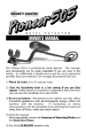 Bounty Hunter PIONEER 505 Owner`s manual