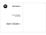 Motorola T193M User`s guide