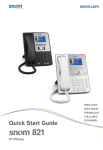 Snom 821 IP Phone Quick Start Guide - Use-IP