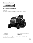 Craftsman CTX 9000 Operator`s manual