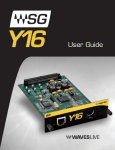 Waves WSG-Y16 User manual