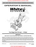 White Outdoor 769-01923A Operator`s manual