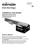 Raynor ControlHoist ATS2113X-CX Owner`s manual