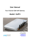 VADcore GoIP4 User manual