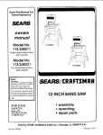Craftsman 113.248211 Owner`s manual