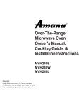 Amana MVH240L Owner`s manual