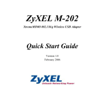 ZyXEL Communications M-202 User`s guide