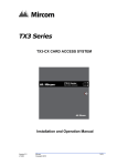 Mircom TX3 Series User`s guide