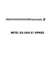MITEL SX-2000 E1 DPNSS