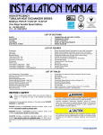 Unitary products group WHOLE HOUSE DEHUMIDIFIER Installation manual