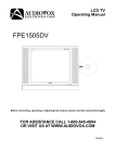 Audiovox FPE1505DV - LCD TV With Built-in Progressive Scan DVD Player Specifications