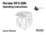 Muratec MFX-2500 Operating instructions