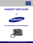 Samsung DCS EURO SERIES 24 User guide