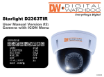 Digital Watchdog Starlight D2363TIR Series User manual