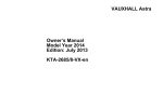 Vauxhall KTA-2685/8-VX-en Owner`s manual