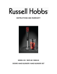 Russell Hobbs RHSB 025 Instruction manual