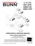 Bunn CWT Service manual