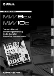 Yamaha MW10c Owner`s manual