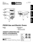 Middleby Marshall Model PS536 Installation manual