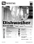 Maytag MDBH945AWB - 24 in. Tall Tub Dishwasher Use & care guide