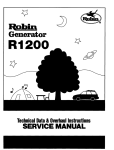 Robin America R1200 Service manual