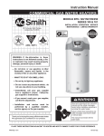 A.O. Smith BTH 120 - 250 Instruction manual