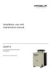 Robur Line F1 Series Technical data