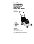 Craftsman Lawn Mower Owner`s manual