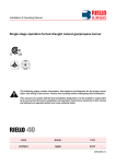 Riello Two stage operation forced draught natural gas/propane burner Specifications